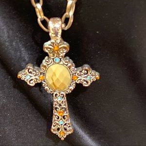 Vintage long chain with cross